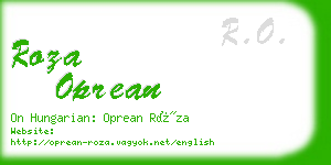 roza oprean business card